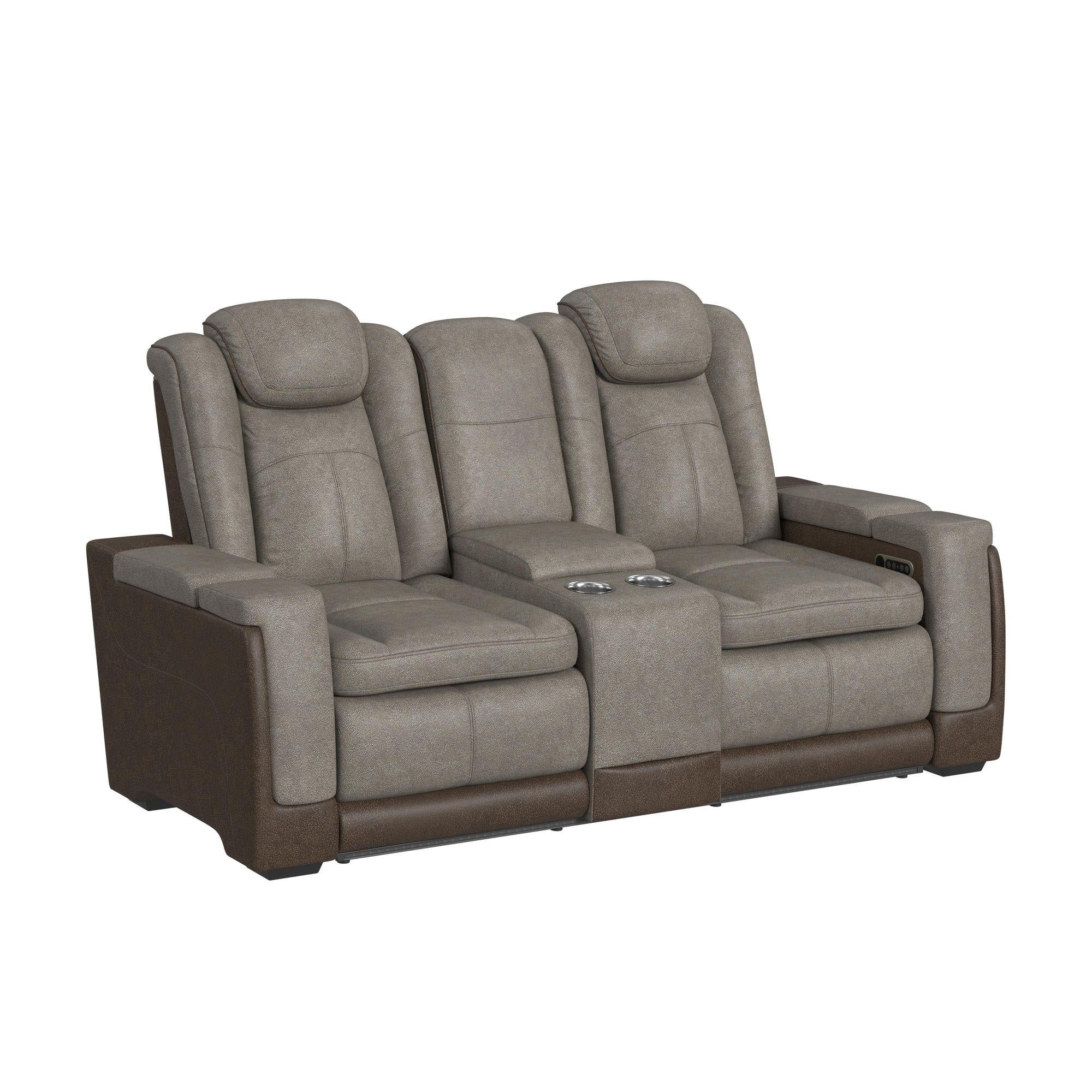 Elements International Lantana U-13660-10560-285PP Power Motion Loveseat IMAGE 1